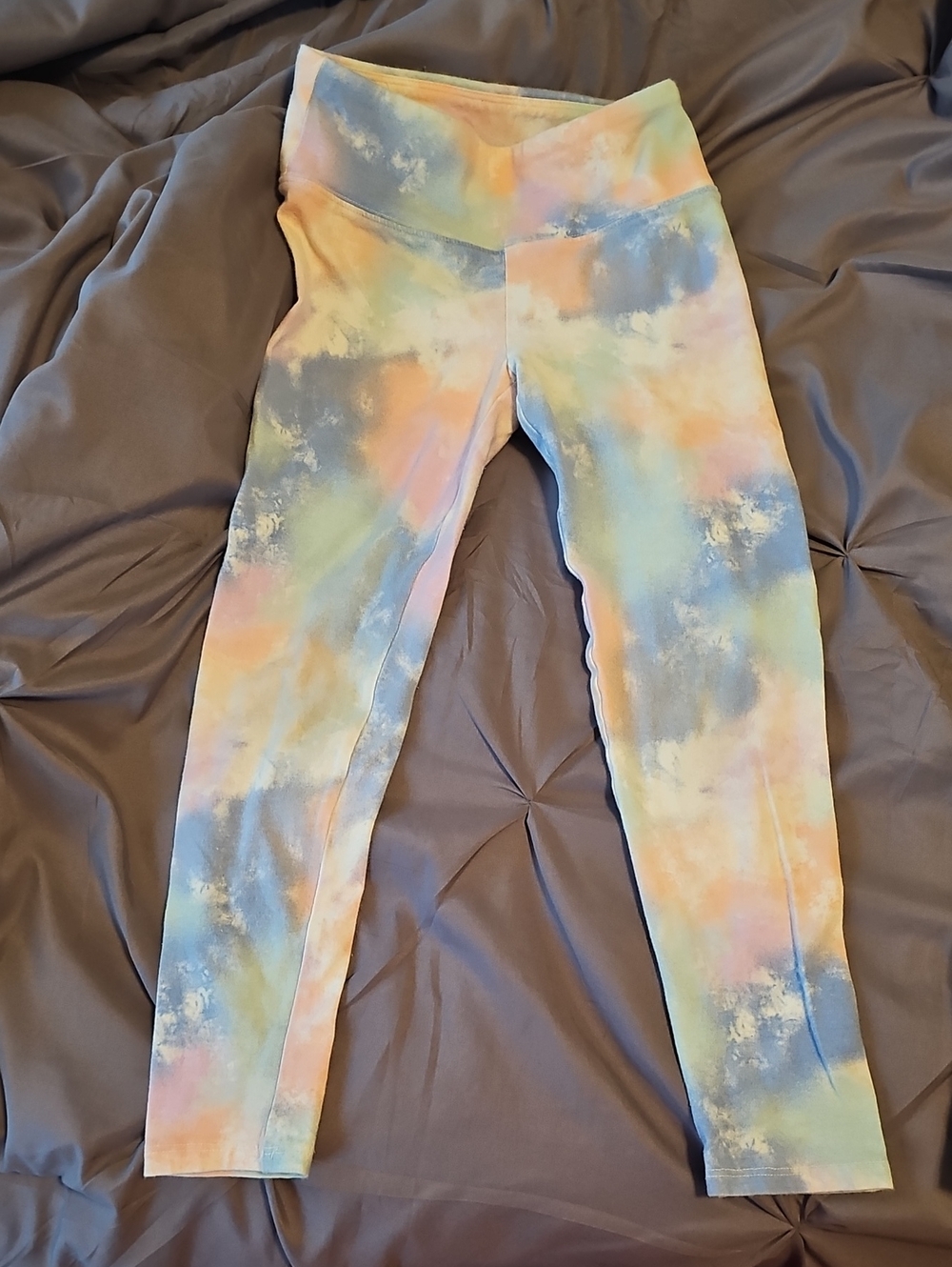 Kids Tie-Dye Pastel Leggings - Lightweight Active Bottoms